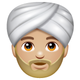 Homme En Turban: Peau Moyennement Claire pour WhatsApp 2.25.1.75