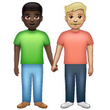 Deux Hommes Se Tenant La Main: Peau Foncée, Peau Moyennement Claire pour WhatsApp 2.25.1.75