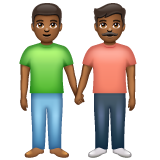 Muži držící se za ruce: Středně tmavý odstín pleti pro WhatsApp 2.25.1.75