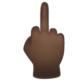 Doigt D’Honneur: Peau Foncée pour WhatsApp 2.25.1.75