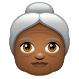 Old Woman: Medium-Dark Skin Tone for WhatsApp 2.25.1.75