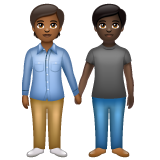 Hai người nắm tay: màu da tối trung bình và màu da tối cho WhatsApp 2.25.1.75
