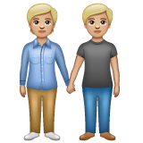 Lidé držící se za ruce: Středně světlý odstín pleti pro WhatsApp 2.25.1.75