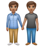 Oameni care se țin de mână: Ton mediu al pielii pentru WhatsApp 2.25.1.75