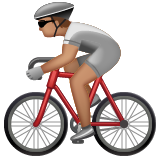 Bisiklet süren kişi: orta cilt tonu için WhatsApp 2.25.1.75