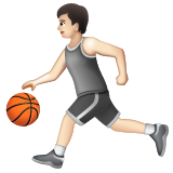 Άτομο παίζει μπάσκετ: ανοιχτόχρωμος τόνος δέρματος για WhatsApp 2.25.1.75