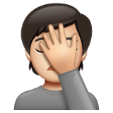 Osoba Facepalming: Světlý odstín pleti pro WhatsApp 2.25.1.75