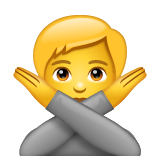 Osoba gestikulující Ne pro WhatsApp 2.25.1.75