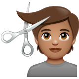 Personne Qui Se Fait Couper Les Cheveux: Peau Légèrement Mate pour WhatsApp 2.25.1.75