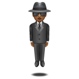 Osoba v obleku levituje: Středně tmavý odstín pleti pro WhatsApp 2.25.1.75