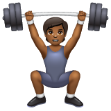 Person Lifting Weights: Medium-Dark Skin Tone for WhatsApp 2.25.1.75