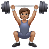 Person som lyfter tyngder: mellanfärgad hy för WhatsApp 2.25.1.75