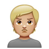 Κατσουφιασμένο άτομο: μεσαίος-ανοιχτόχρωμος τόνος δέρματος για WhatsApp 2.25.1.75