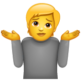 Osoba krčící rameny pro WhatsApp 2.25.1.75