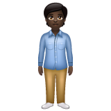 Stehende Person: Dunkle Hautfarbe für WhatsApp 2.25.1.75