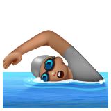 Osoba plavání: Střední tón pleti pro WhatsApp 2.25.1.75