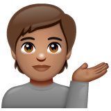 Person vender håndfladen op: medium teint for WhatsApp 2.25.1.75