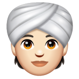 Pessoa Com Turbante: Pele Clara para WhatsApp 2.25.1.75