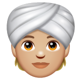 Personne En Turban: Peau Moyennement Claire pour WhatsApp 2.25.1.75