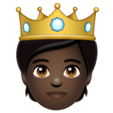 Taç takmış insan: koyu cilt tonu için WhatsApp 2.25.1.75
