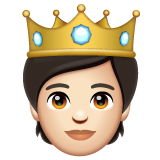 Osoba s korunou: Světlý odstín pleti pro WhatsApp 2.25.1.75