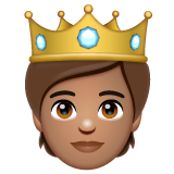 Taç takmış insan: orta cilt tonu için WhatsApp 2.25.1.75