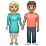 Nainen ja mies kädestä pitäen: Keskivaalea ihonsävy, Keskivaalea ihonsävy. varten WhatsApp 2.25.1.75