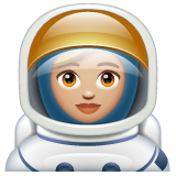 Kadın astronot: orta açık cilt tonu için WhatsApp 2.25.1.75
