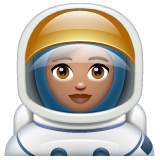 Femeie astronaut: ton mediu al pielii pentru WhatsApp 2.25.1.75