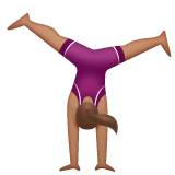 WhatsApp 2.25.1.75의 경우 옆돌기하는 여자: 갈색 피부