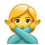 אישה מסמנת ״לא״ עבור WhatsApp 2.25.1.75