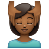 Wanita dipijat: warna kulit gelap-sedang untuk WhatsApp 2.25.1.75