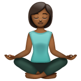 Lotus pozisyonundaki kadın: orta koyu cilt tonu için WhatsApp 2.25.1.75