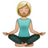 Žena v pozici lotosu: Středně světlý odstín pleti pro WhatsApp 2.25.1.75