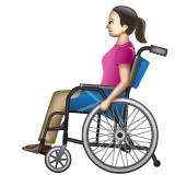 Wanita dengan kursi roda manual: warna kulit cerah untuk WhatsApp 2.25.1.75