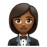 Vrouw in smoking: donkergetinte huidskleur voor WhatsApp 2.25.1.75