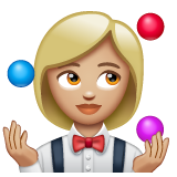 Jonglör kadın: orta açık cilt tonu için WhatsApp 2.25.1.75