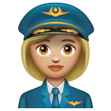 Juruterbang wanita: ton kulit sederhana cerah untuk WhatsApp 2.25.1.75