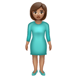 ผู้หญิงยืน: โทนผิวสีเหลือง สำหรับ WhatsApp 2.25.1.75