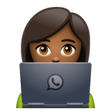 عالِمة تكنولوجيا: بشرة بلون معتدل مائل للغامق لـ WhatsApp 2.25.1.75