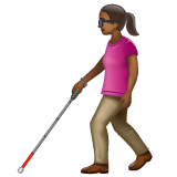 Femme Avec Canne Blanche: Peau Mate pour WhatsApp 2.25.1.75